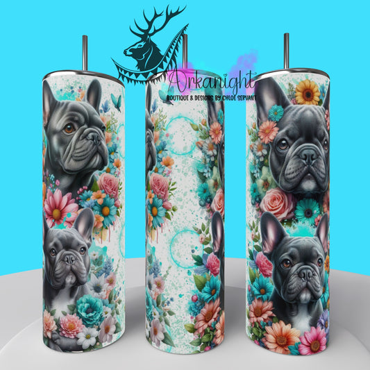 Gourde sur commande - Collection Books & Dogs - French Bulldog - 02