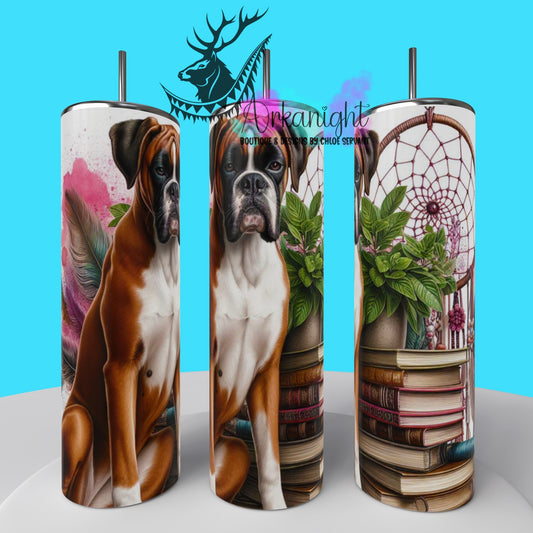 Gourde sur commande - Collection Books & Dogs - Boxer - 02