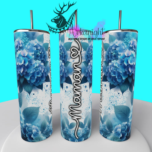 Gourde sur commande - Collection Fête des mères 2025 - Blue Hydrangea - Maman