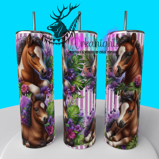 Gourde sur commande - Collection Monstera & Animals 2025 - Brown Baby Paint Horse
