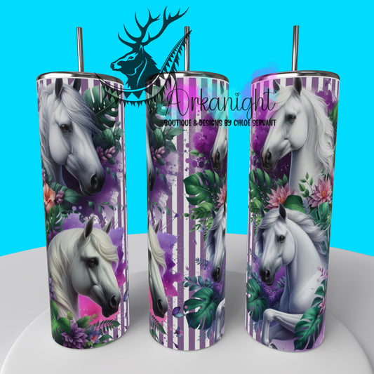 Gourde sur commande - Collection Monstera & Animals 2025 - White Horse