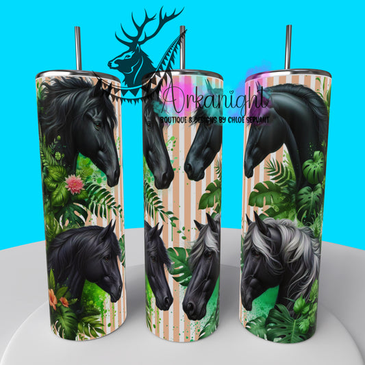 Gourde sur commande - Collection Monstera & Animals 2025 - Black Horse