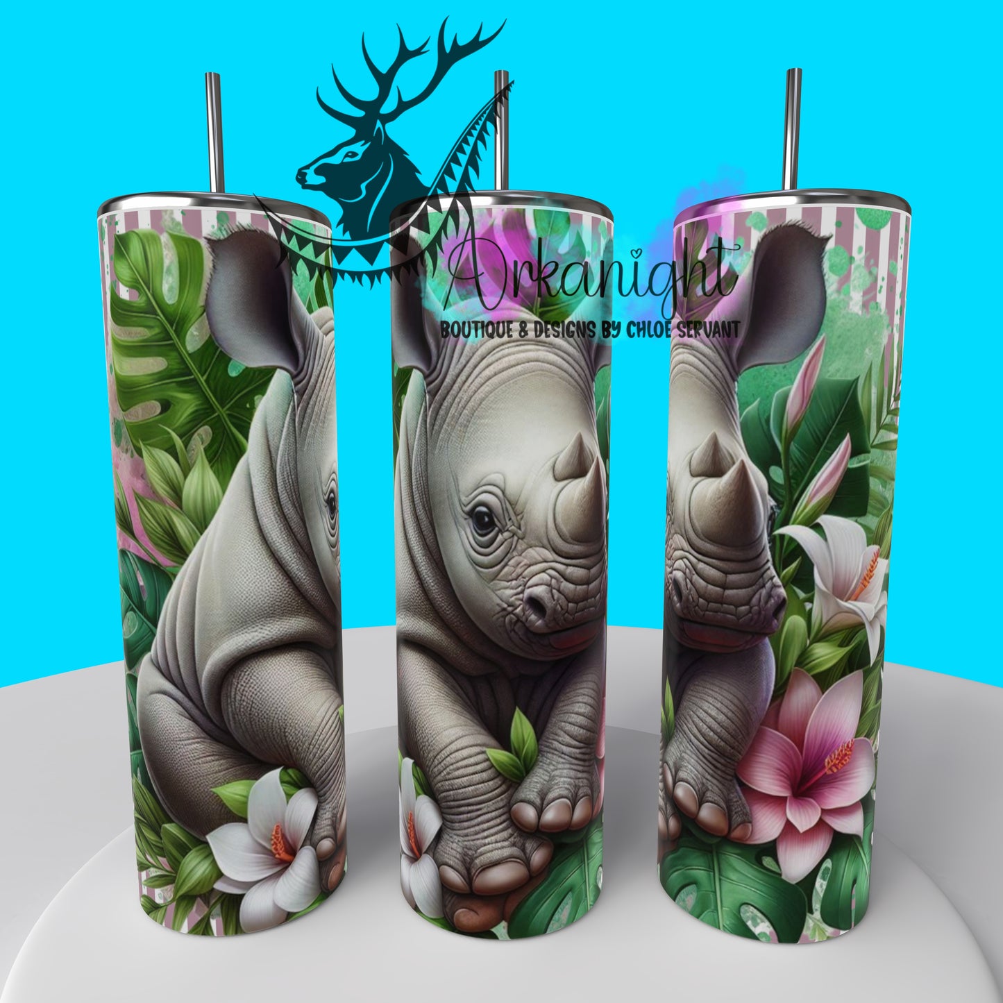 Numérique - Collection Monstera & Animals 2025 - Baby Rhino