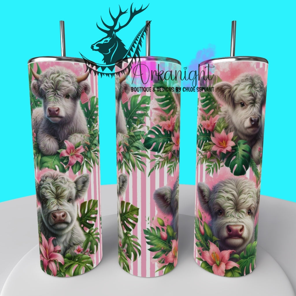 Numérique - Collection Monstera & Animals 2025 - Grey Baby Highland Cow