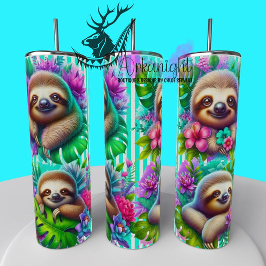 Gourde sur commande - Collection Monstera & Animals 2025 - Baby Sloth