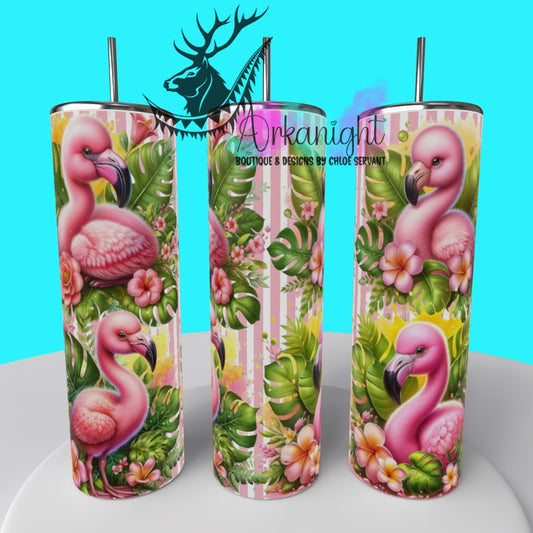 Gourde sur commande - Collection Monstera & Animals 2025 - Flamant Rose- 03