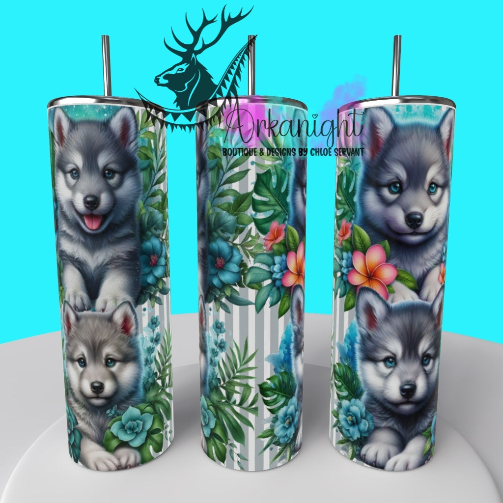 Gourde sur commande - Collection Monstera & Animals 2025 - Baby Grey Wolf