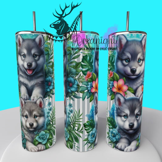 Gourde sur commande - Collection Monstera & Animals 2025 - Baby Grey Wolf