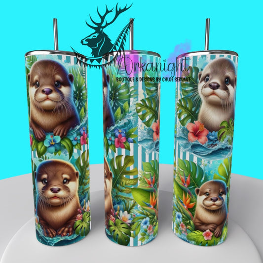 Gourde sur commande - Collection Monstera & Animals 2025 - Baby Otters
