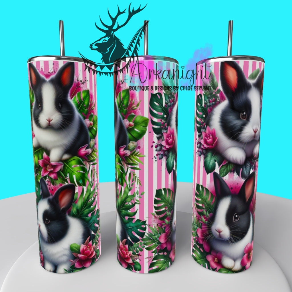 Numérique - Collection Monstera & Animals 2025 - White & Black Baby Rabbit