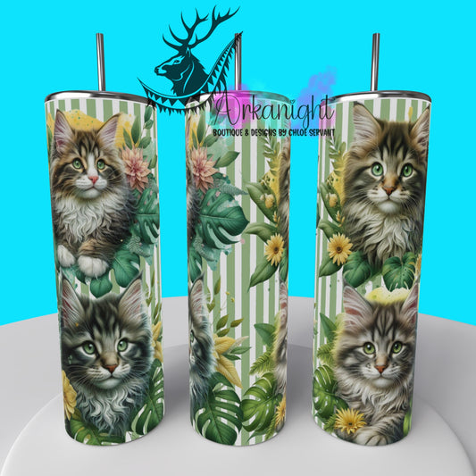 Gourde sur commande - Collection Monstera & Chaton 2025 - Maine Coon Gris