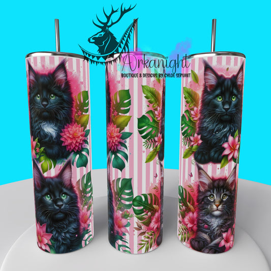 Gourde sur commande - Collection Monstera & Chaton 2025 - Maine Coon Noir