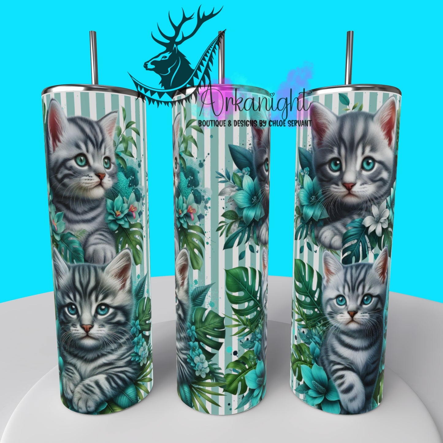 Numérique - Collection Monstera & Chaton 2025 - Tigré Gris