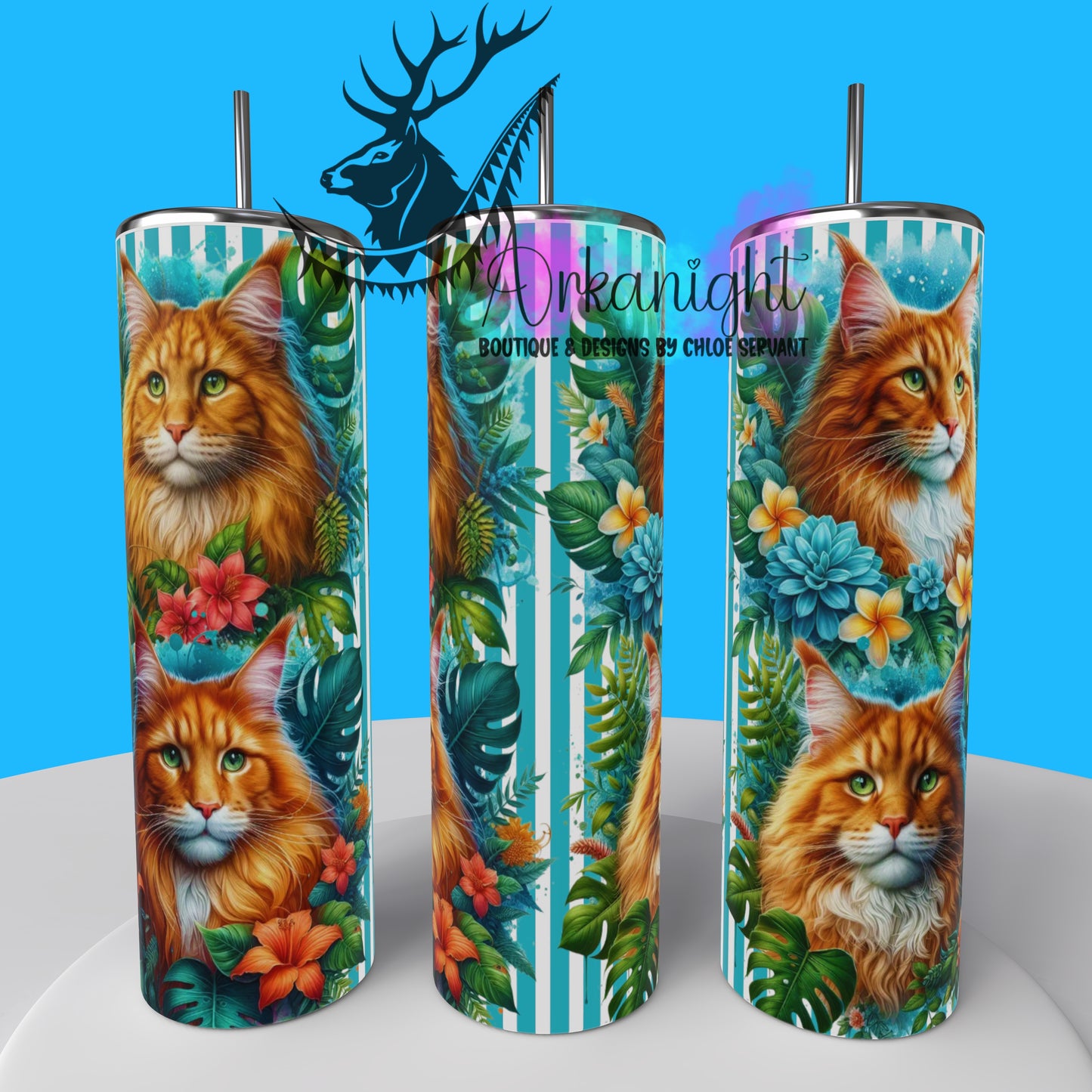 Numérique - Collection Monstera & Chat 2025 - Maine Coon Roux