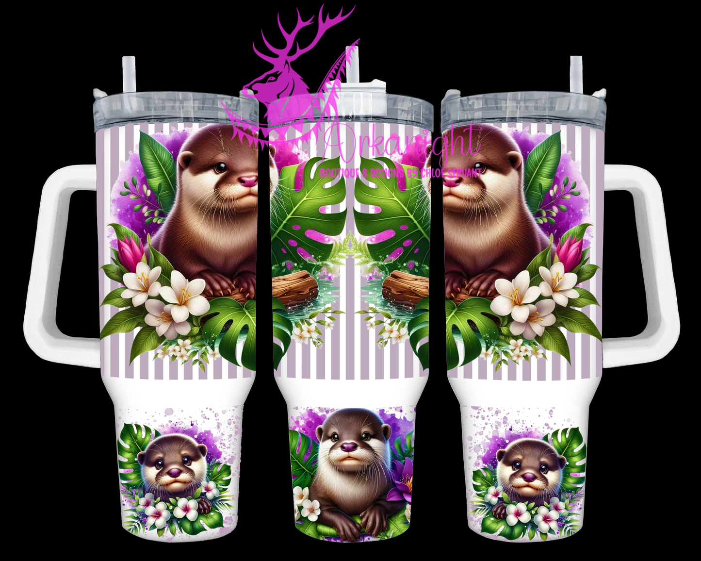 Numérique 40 oz - Collection Monstera & Animals - Loutre 2.0