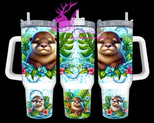 Numérique 40 oz - Collection Monstera & Animals - Loutre