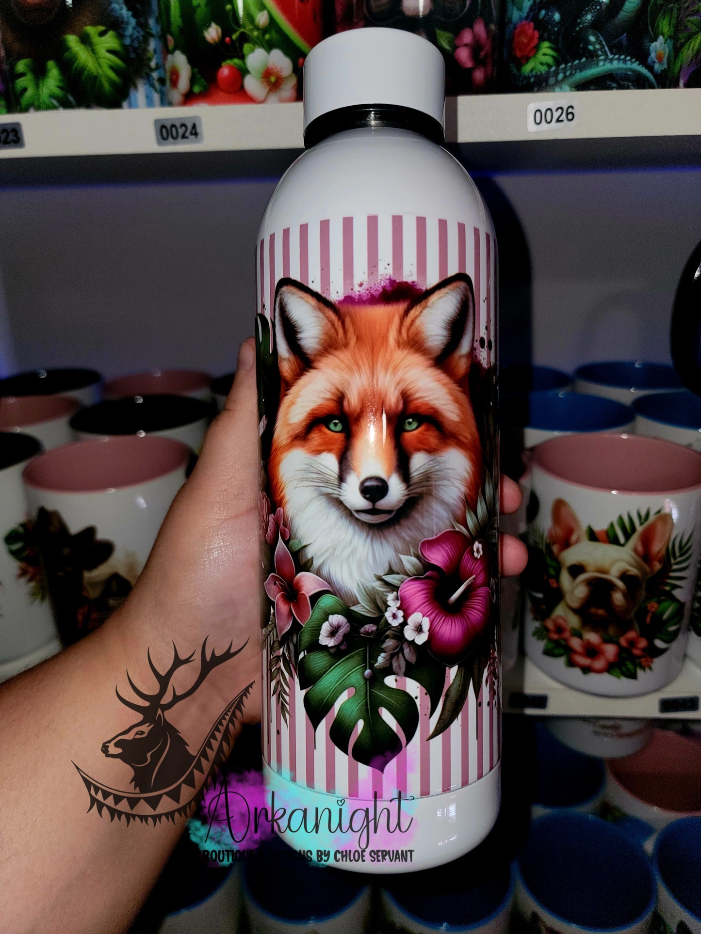 Bouteille d'eau 17 OZ Sur Commande - Isotherme - Renard Lilas