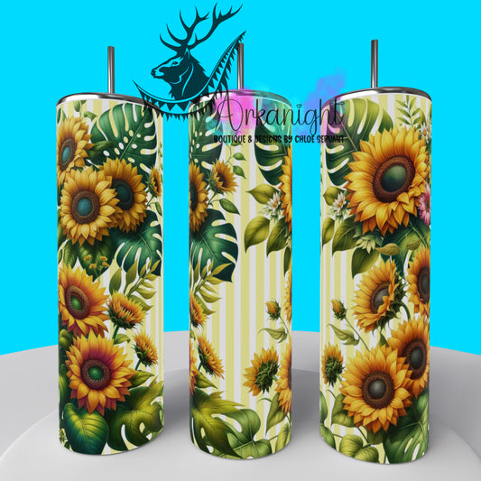 Gourde sur commande - Collection Monstera & Fleurs 2025 - Sunflowers