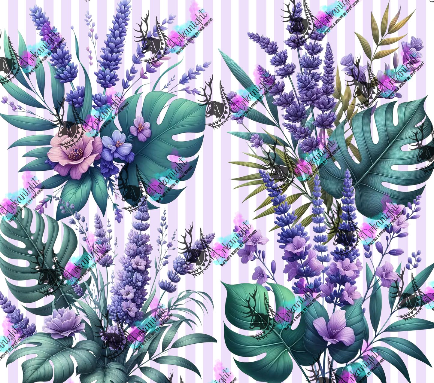 Numérique - Collection Monstera & Fleurs - Lavande