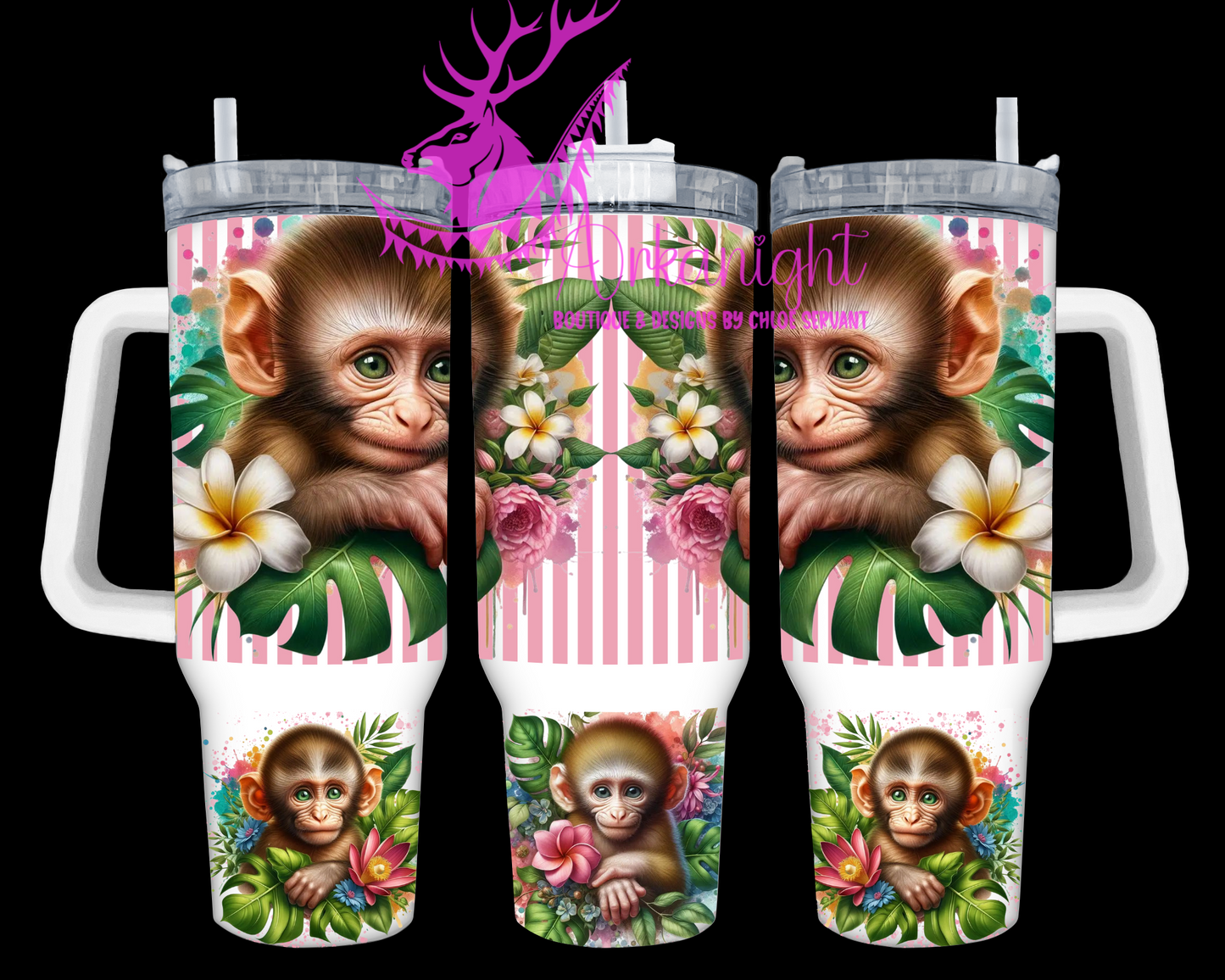 Numérique 40 oz - Collection Monstera & Animals- Baby Monkey