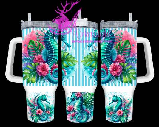 Numérique 40 oz - Collection Monstera & Animals- SeaHorse