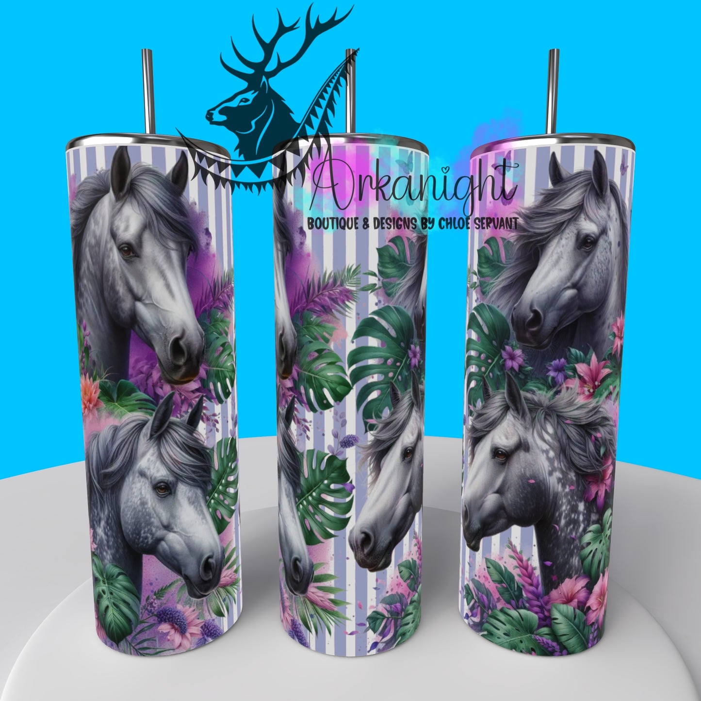 Numérique - Collection Monstera & Animals - Grey Horse