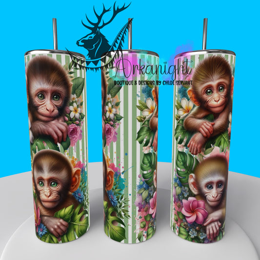 Gourde sur commande - Collection Monstera & Animals - Bébé Singe - 04