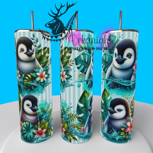 Gourde sur commande - Collection Monstera & Animals - Pingouins