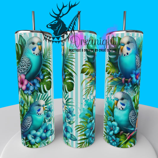 Gourde sur commande - Collection Monstera & Animals - Peruche Bleue