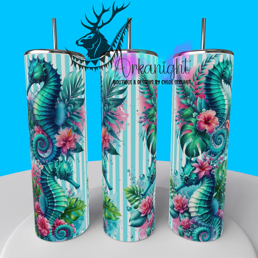 Gourde sur commande - Collection Monstera & Animals - Hippocampe