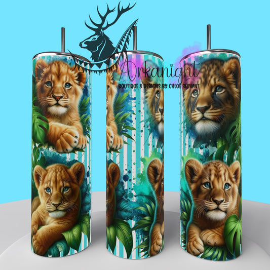 Gourde sur commande - Collection Monstera & Animals -  Bébé Lion 2.0