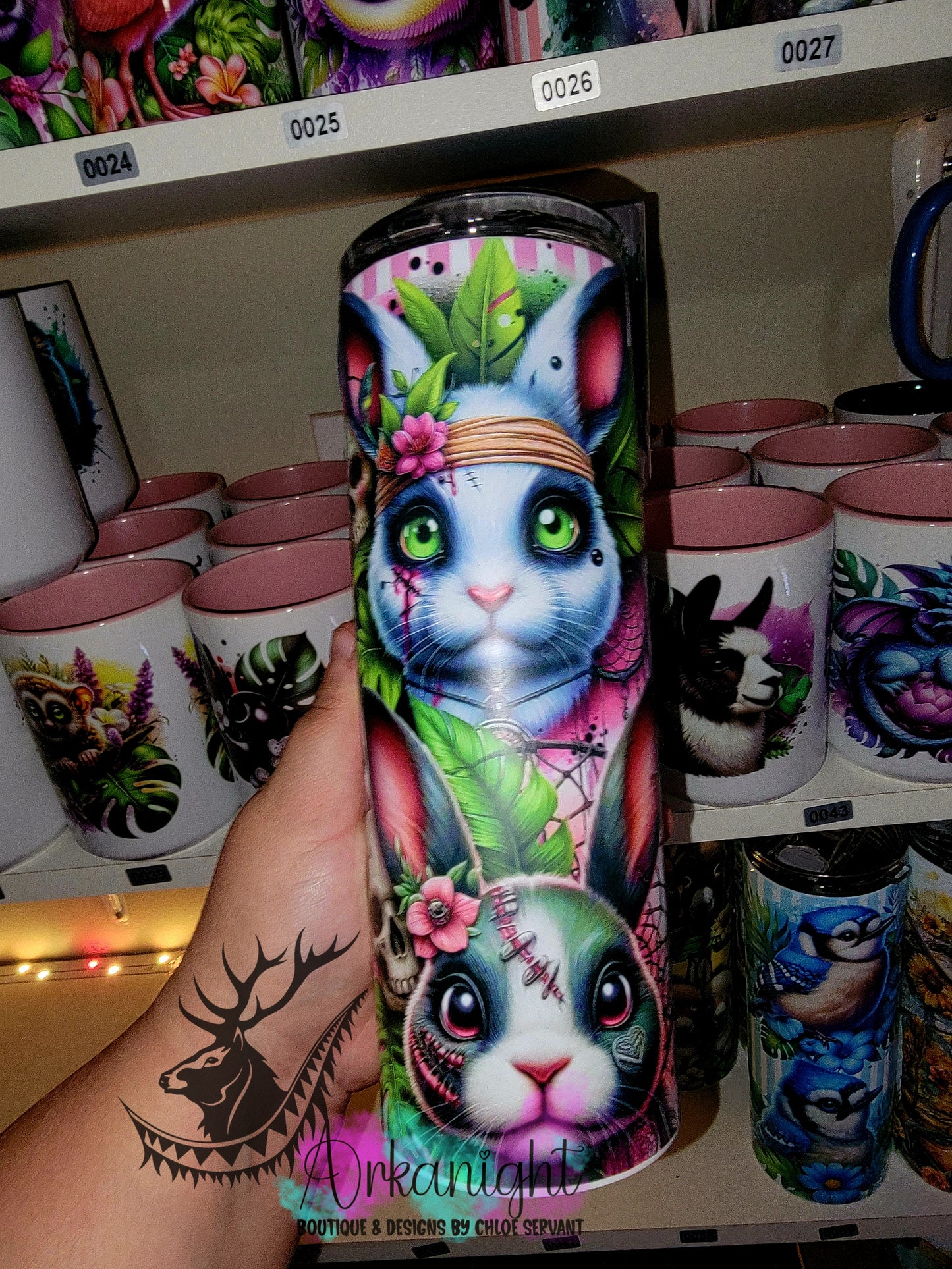 Gourde sur commande - Collection Monstera & Halloween 2025 - Lapin