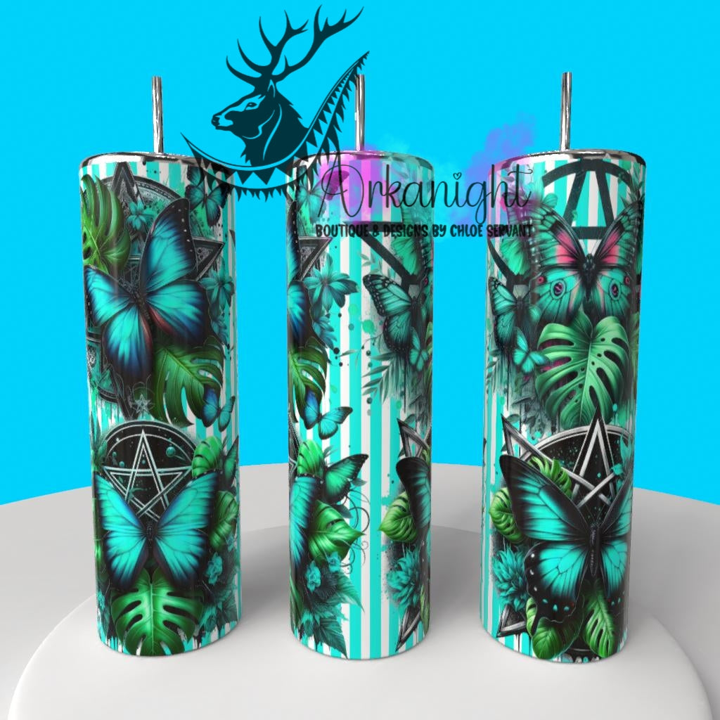 Numérique - Collection Monstera & Halloween 2025 - Turquoise Butterflies