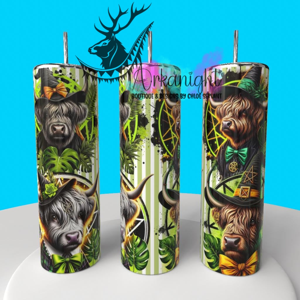 Numérique - Collection Monstera & Halloween 2025 - Green Witch Highland Cow