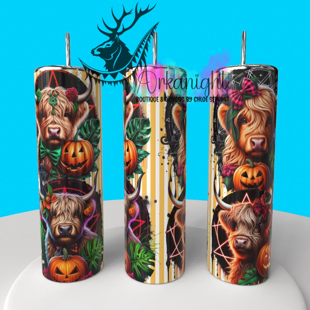 Numérique - Collection Monstera & Halloween 2025 - Orange Witch Highland Cow
