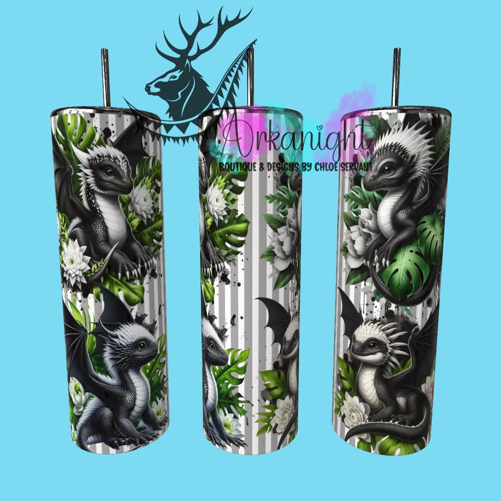 Numérique - Collection Monstera & Bébé Dragon- Blanc & Noir