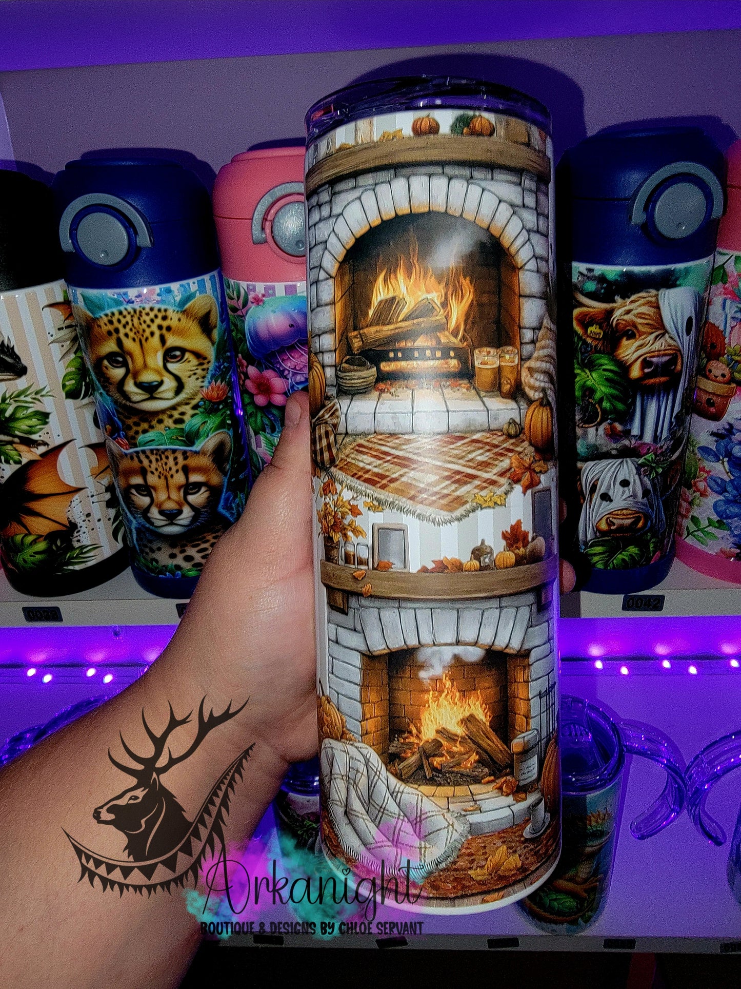 Gourde sur commande - Collection Automne 2025 - Autumn Fireplace