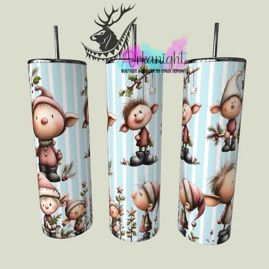 Numérique - Collection Hiver & Noël 2025 Vintage - Elfes Festifs Bleu