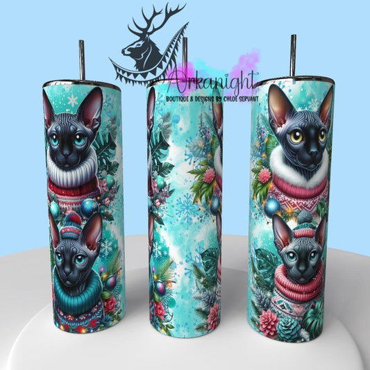Gourde sur commande - Collection Hiver , Monstera & Chats  - Spynx Noir