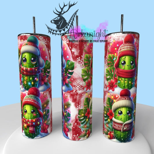 Gourde sur commande - Collection Hiver & Noël 2025 - Cornichons Rouge