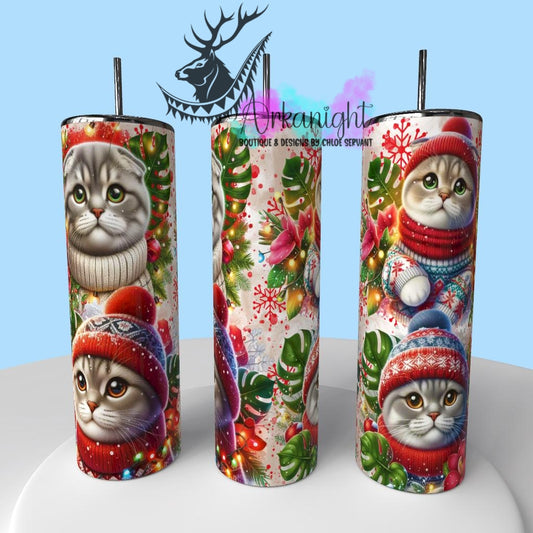 Gourde sur commande - Collection Hiver , Monstera & Chats  - Scottish Fold