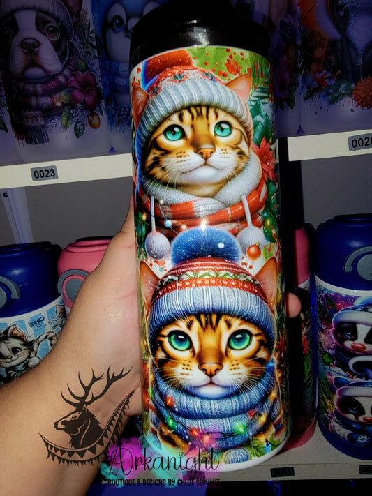 Gourde sur commande - Couvercle à café - 14 oz - Collection Hiver & Noël 2025 - Bengal