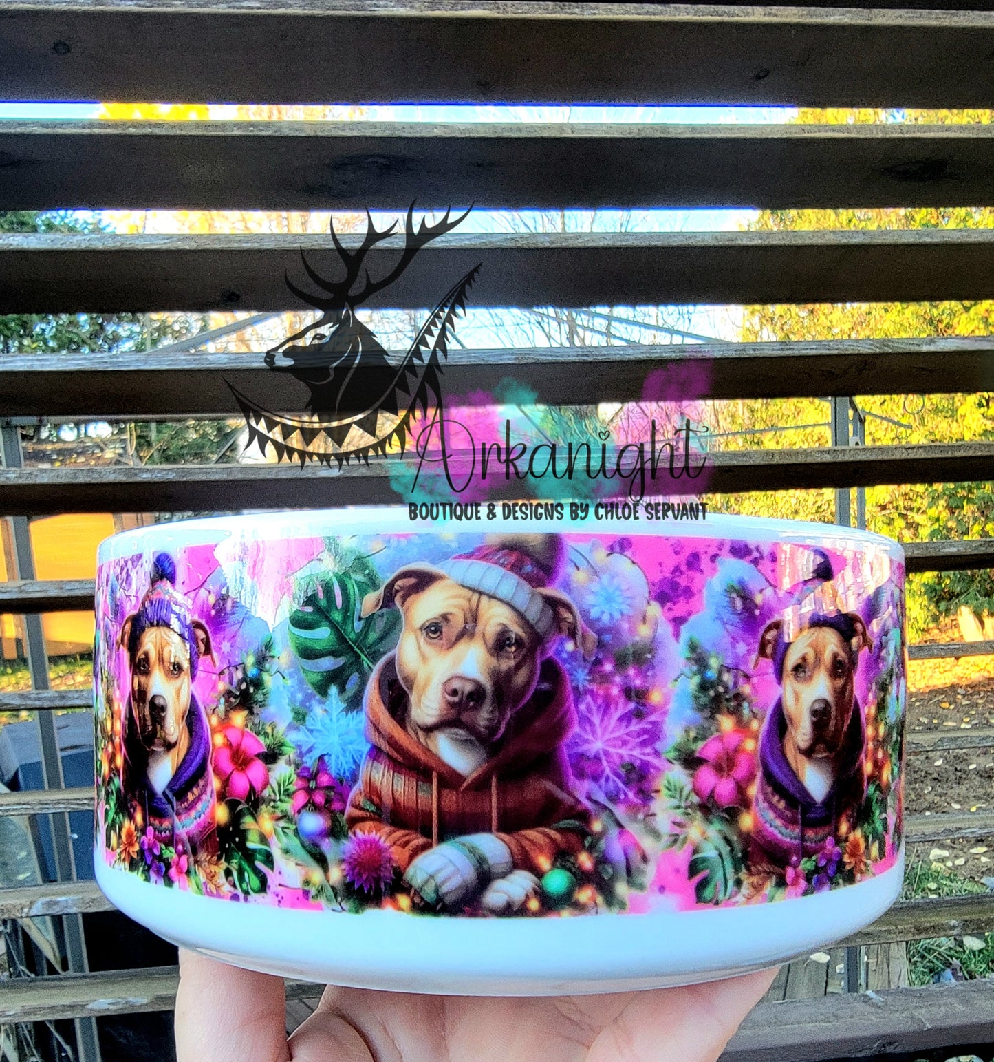 Gamelle en céramique sur commande - Collection Hiver & Noël 2025 - Pittbull