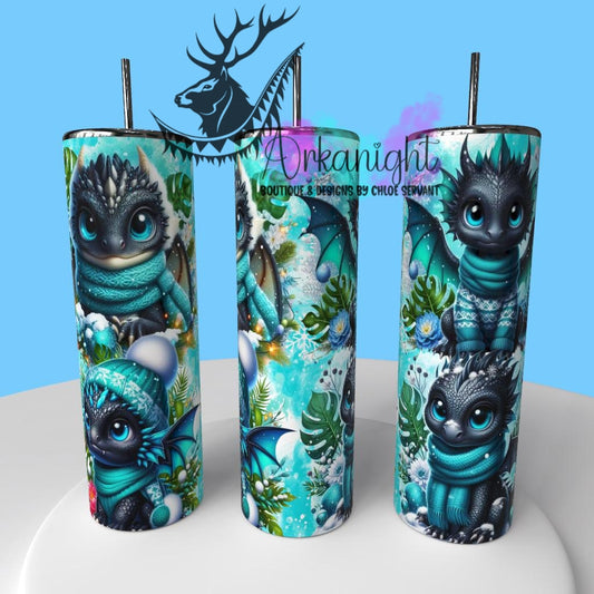 Gourde sur commande - Collection Hiver & Monstera & Dragon 2025 - Noir & Turquoise