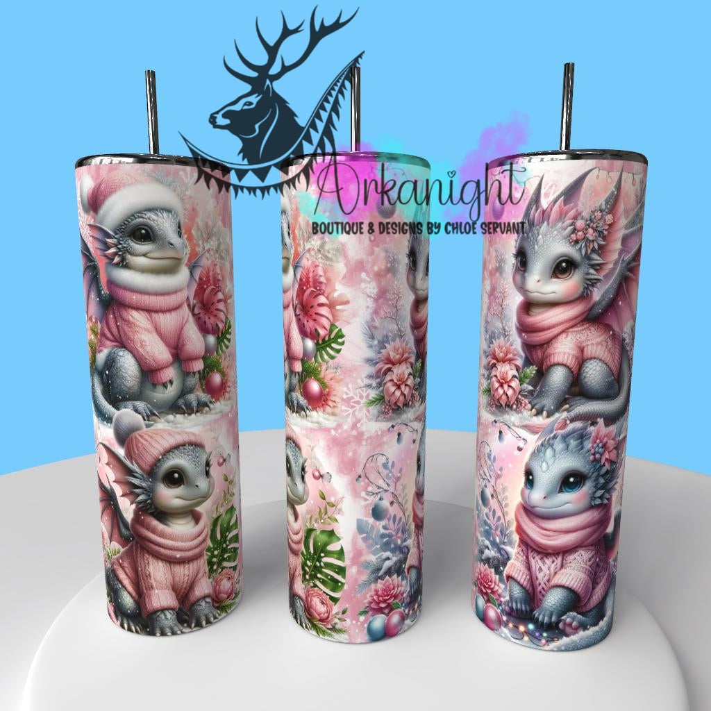 Gourde sur commande - Collection Hiver & Monstera & Dragon 2025 - Gris & Rose Vieilli