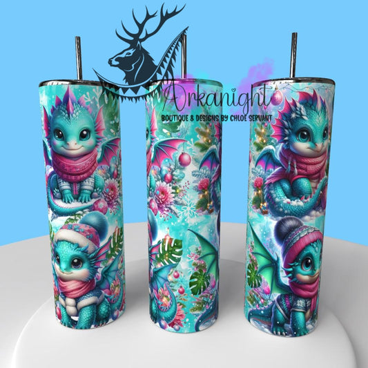 Gourde sur commande - Collection Hiver & Monstera & Dragon 2025 - Turquoise & Rose
