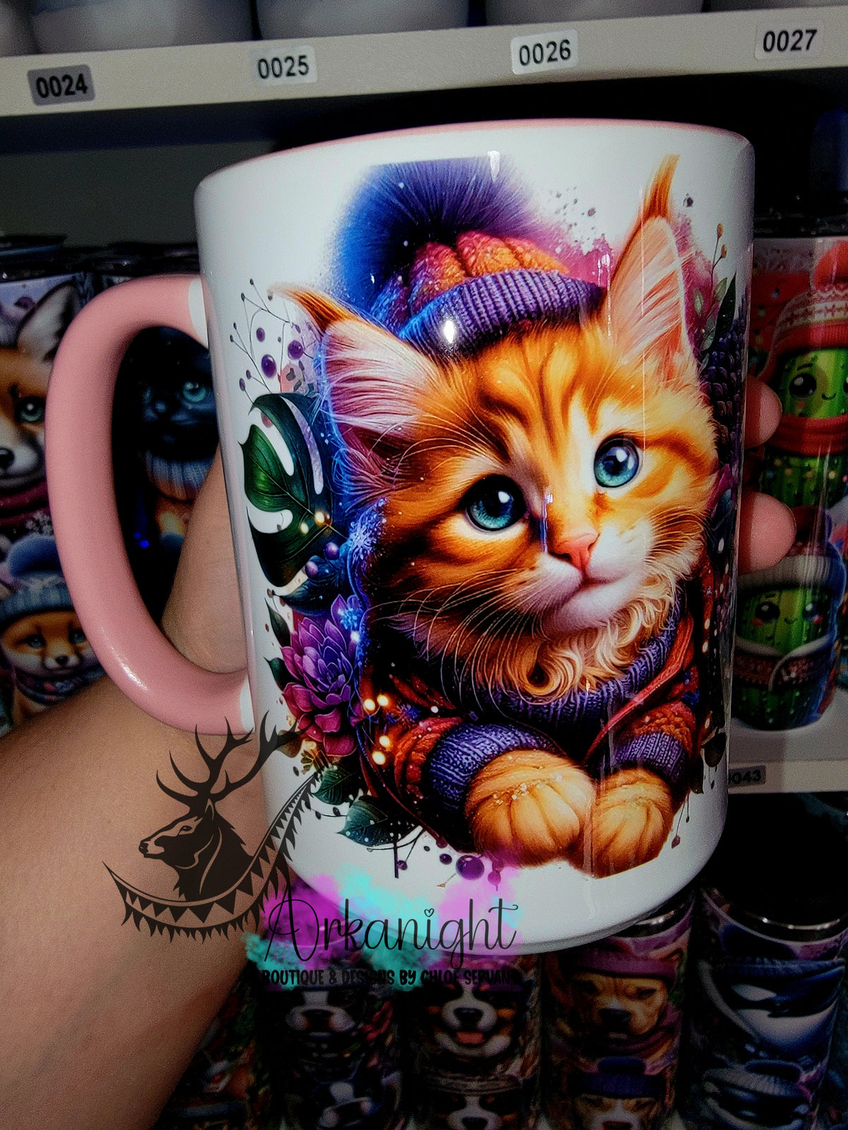 Tasse en céramique sur commande - Collection Hiver 2025 - Bébé Maine Coon Roux