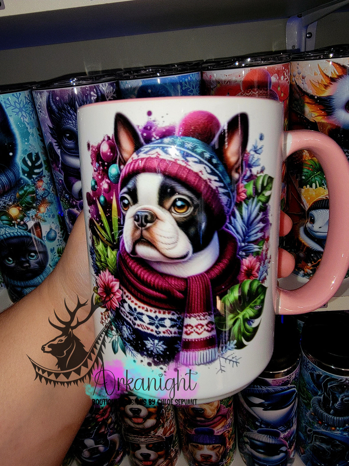 Tasse en céramique sur commande - Collection Hiver 2025 - Boston Terrier