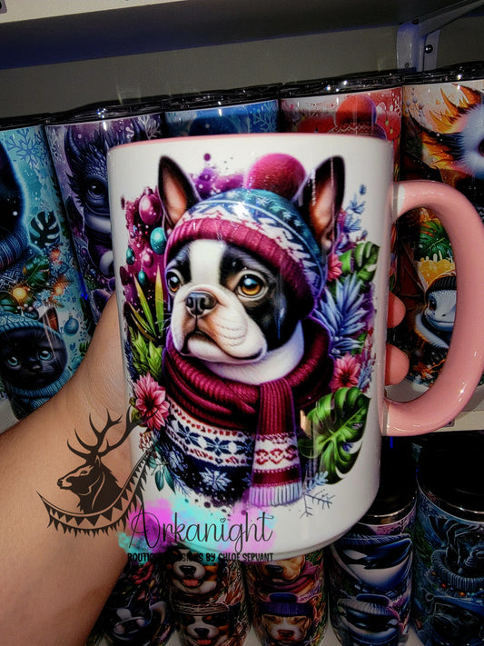 Tasse en céramique sur commande - Collection Hiver 2025 - Boston Terrier