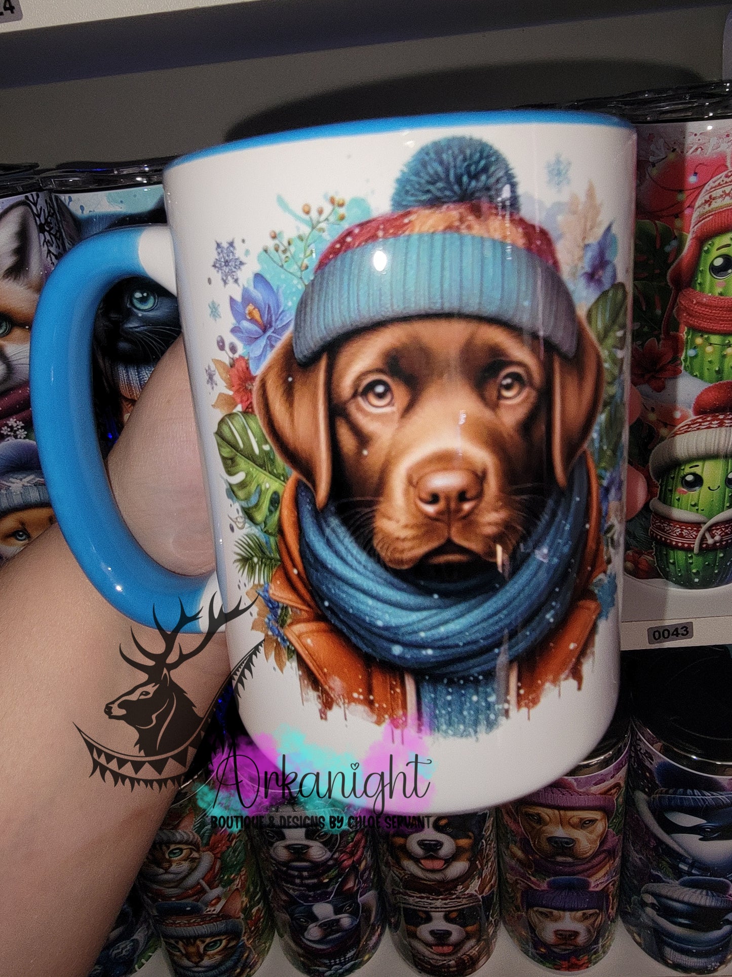 Tasse en céramique sur commande - Collection Hiver 2025 - Labrador Brun